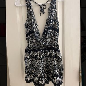 Papaya elephant romper.